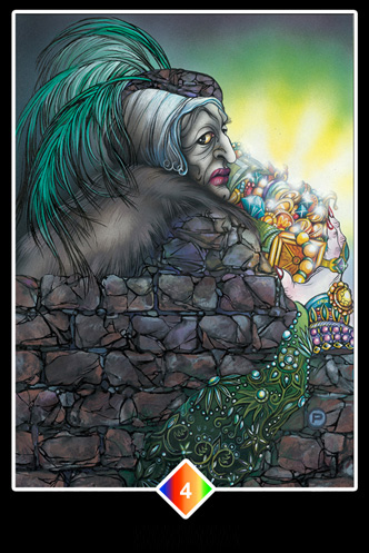 the miser - Osho Zen tarot, uitleg.